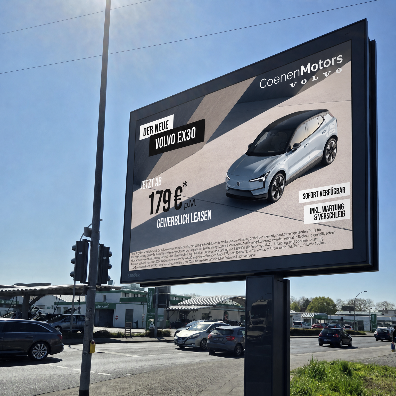 nextevo DOOH Kampagne – urbane Straßenszene