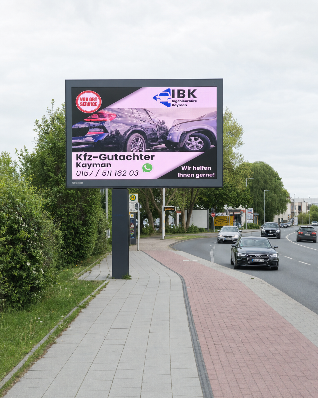 BYD DOOH City Board Kampagne – digitales Werbeboard an der Hauptstraße