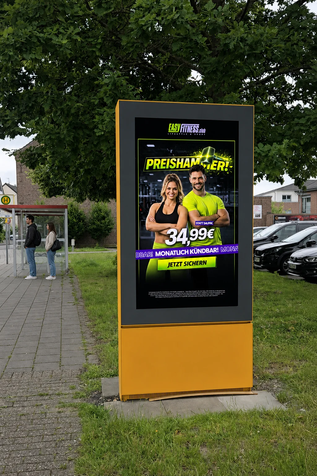 BYD DOOH Stele Kampagne – digitaler City-Light-Screen in Korschenbroich